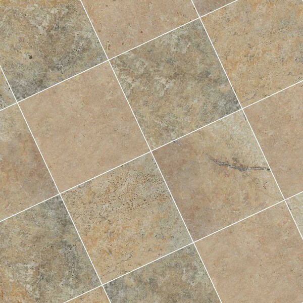 Tuscany Scabas 16 In.  X 16 In.  Tumbled Travertine Paver Tile